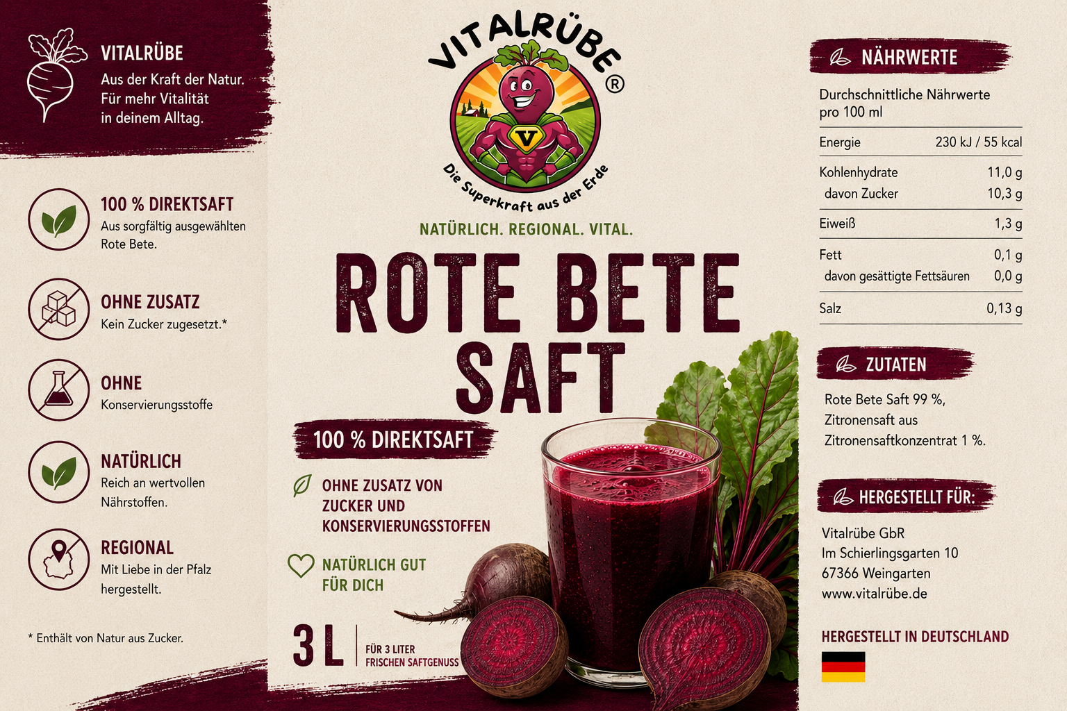 Vitalrübe 3L Bag in Box