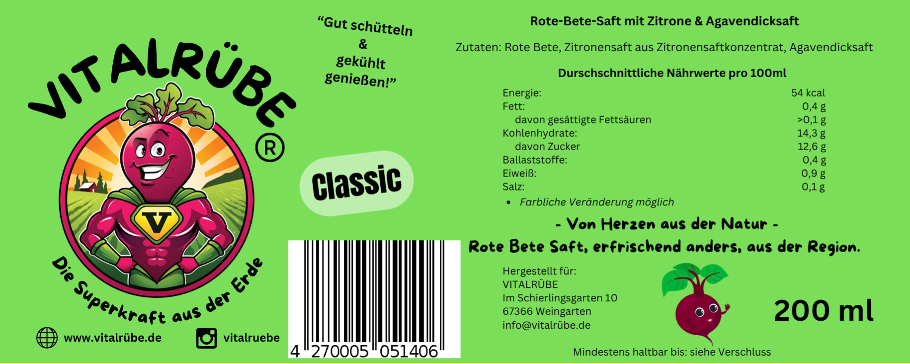 Vitalrübe Classic 6er Pack